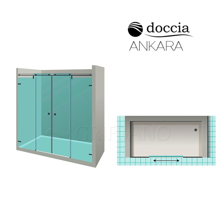 Mampara ducha ANKARA frontal 7
