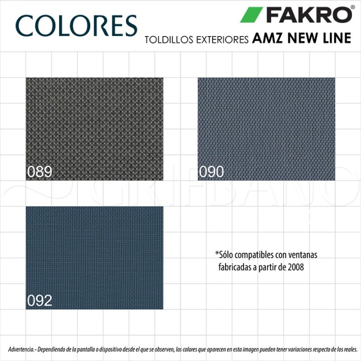 Toldillo exterior para ventana cubierta plana FAKRO AMZ/F Solar 2