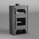 Estufa de leña frontal con horno envolvente M-104 - FM Calefacción 2