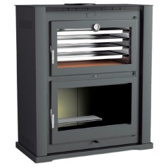 Estufa de leña con horno HL-200 - FM Calefacción