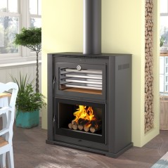 Estufa de leña con horno HL-200 F - FM Calefacción