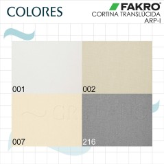 Cortina translúcida para ventana FAKRO ARP-I (color estándar) - Fakro