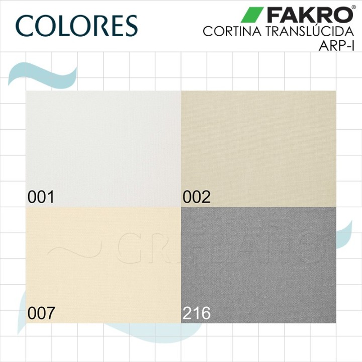 Cortina translúcida para ventana FAKRO ARP-I (color estándar) 5