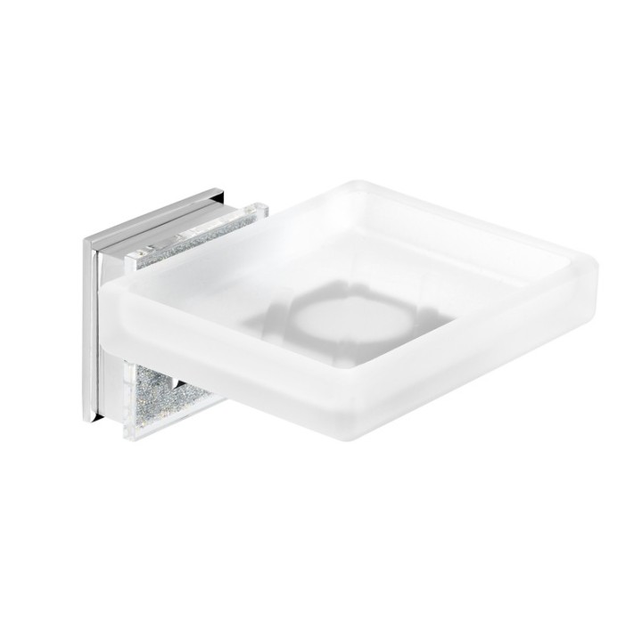 Jabonera pared RUBI SWAROVSKI cromo - RUS-09 1