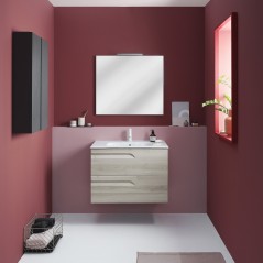 Mueble baño suspendido VITALE 2 cajones lavabo Spirit fondo reducido - Royo Group