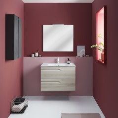 Mueble baño suspendido VITALE fondo reducido con lavabo - Royo Group