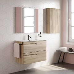 Mueble baño suspendido VITALE 2 cajones lavabo Spirit fondo reducido - Royo Group