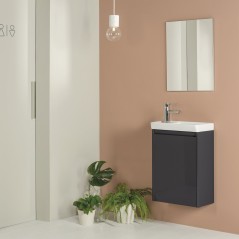 Mueble baño suspendido ENJOY con lavabo y espejo - Royo Group