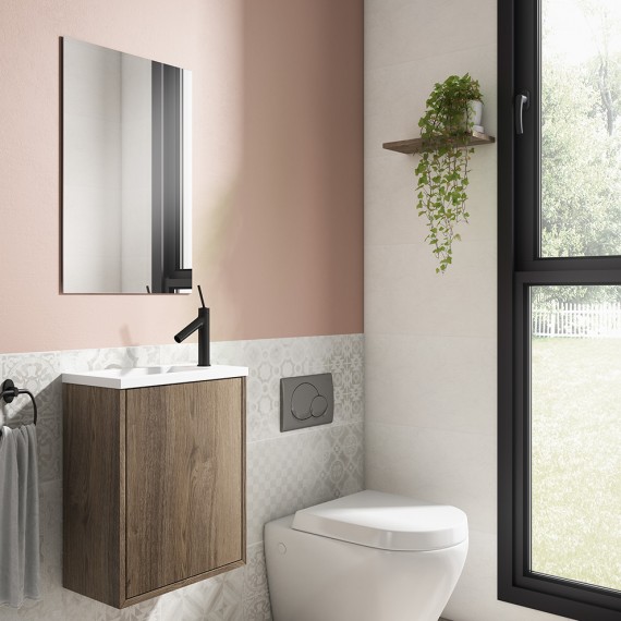 Mueble baño LOFT con lavabo y espejo de Visobath 1