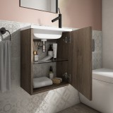 Mueble baño suspendido LOFT con lavabo y espejo - Visobath 4