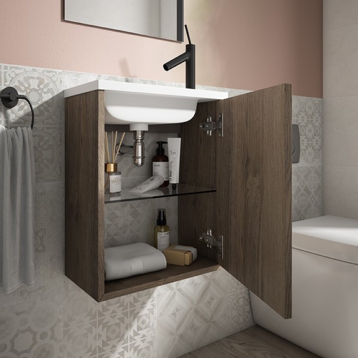 Mueble baño suspendido LOFT con lavabo y espejo - Visobath 4