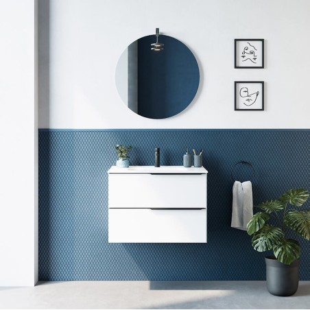 Mueble baño suspendido MIO COMPACT 2 cajones lavabo enzo - Royo Group
