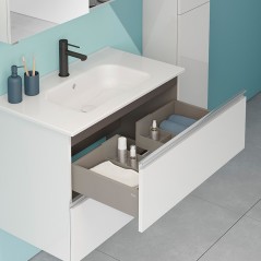 Mueble baño suspendido VIDA COMPACT con lavabo integrado - Royo Group