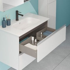 Mueble baño suspendido LITTLE COMPACT con lavabo - Royo Group