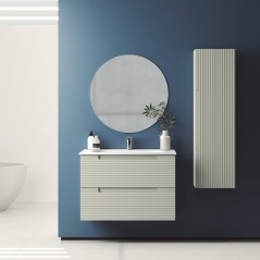 Mueble baño suspendido KYOTO 2C con lavabo integrado - Visobath