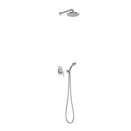 Kit monomando ducha empotrado 2-vías BASE-TRES cromo - 21599002 1