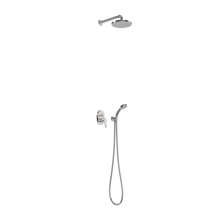 Kit monomando ducha empotrado 2-vías BASE-TRES cromo - 21599002 1