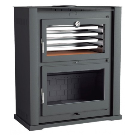 Estufa de leña con horno HL-200 F - FM Calefacción