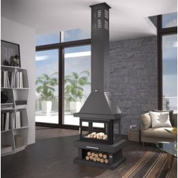 Chimenea de leña central C-104 K - FM Calefacción 1