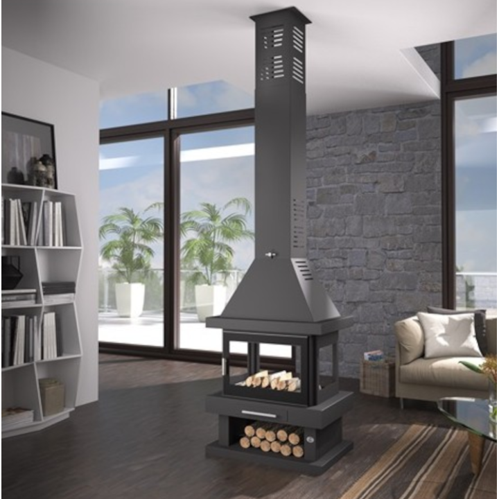 Chimenea de leña central C-104 K - FM Calefacción 1