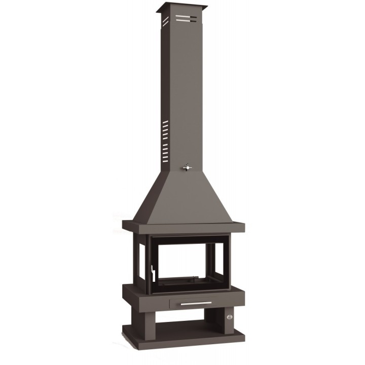 Chimenea de leña central C-104 K - FM Calefacción 3