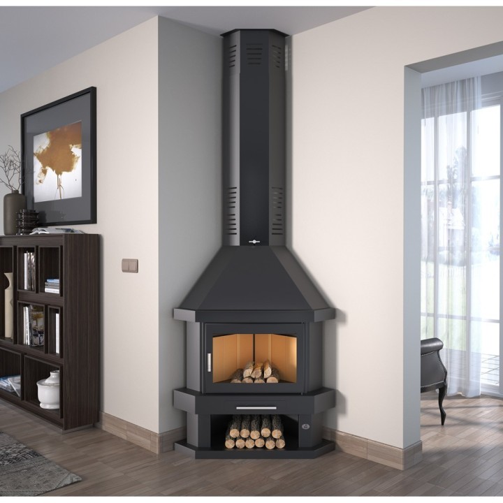 Chimenea de leña rincón C-300 RK - FM Calefacción 1