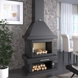 Chimenea de leña frontal C-200 K - FM Calefacción 1