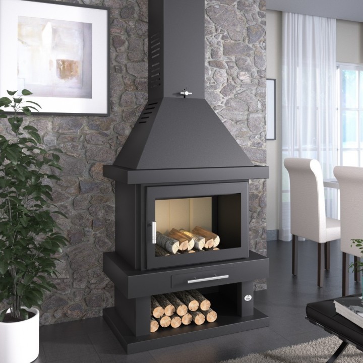 Chimenea de leña frontal C-200 K - FM Calefacción 1