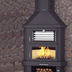 Chimenea de leña con horno C-200 RH - FM Calefacción