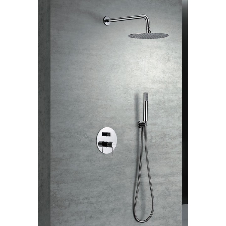 Kit monomando ducha empotrado 2-vías LINE cromo - GPD038 2