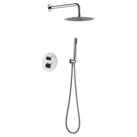 Kit termostático ducha empotrado 2-vías LINE cromo - GTD038 - Imex