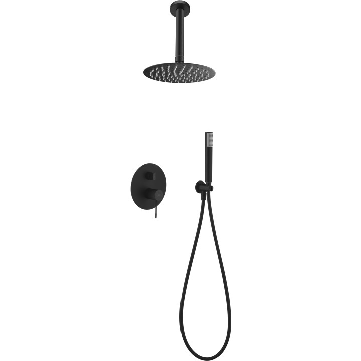 Kit monomando ducha empotrado 2-vías TOP negro mate - GPQ038/NG 1