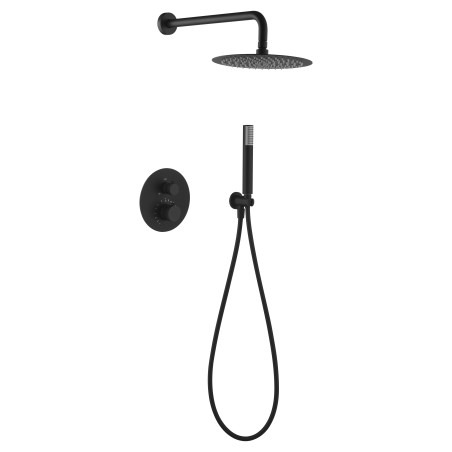 Kit termostático ducha empotrado 2-vías LINE negro mate - GTD038/NG - Imex