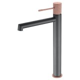 Monomando lavabo alto LINE gris mate/champagne - BDD038-3GC
