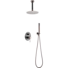 Kit monomando ducha empotrado 2-vías TOP gris mate/champagne - GPQ038/GC 1
