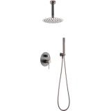 Kit monomando ducha empotrado 2-vías TOP gris mate/champagne - GPQ038/GC 1
