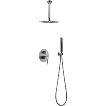 Kit monomando ducha empotrado 2-vías TOP níquel cepillado - GPQ038/NQ - Imex