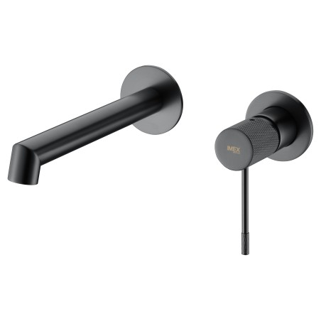 Monomando lavabo empotrado LINE Black Gun Metal - GLD038/BGM - Imex