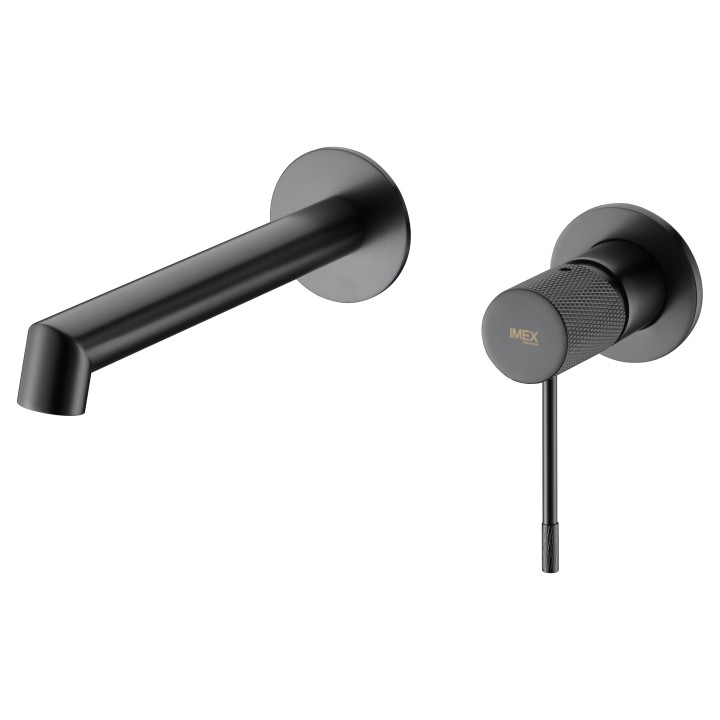 Monomando lavabo empotrado LINE Black Gun Metal - GLD038/BGM