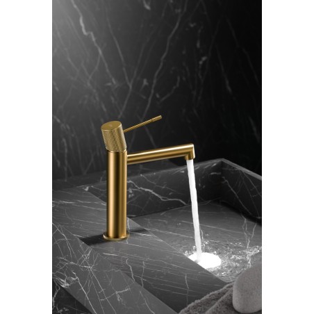 Monomando lavabo LINE oro cepillado - BDD038-1OC