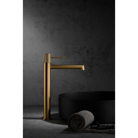 Monomando lavabo alto LINE oro cepillado - BDD038-3OC