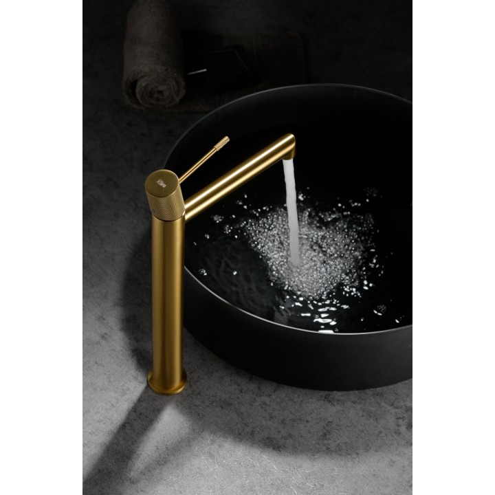 Monomando lavabo alto LINE oro cepillado - BDD038-3OC 4