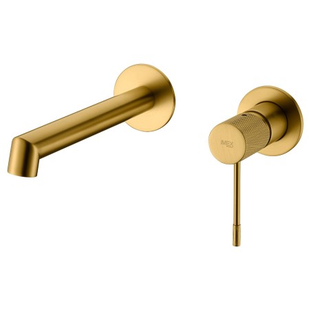 Monomando lavabo empotrado LINE oro cepillado - GLD038/OC - Imex