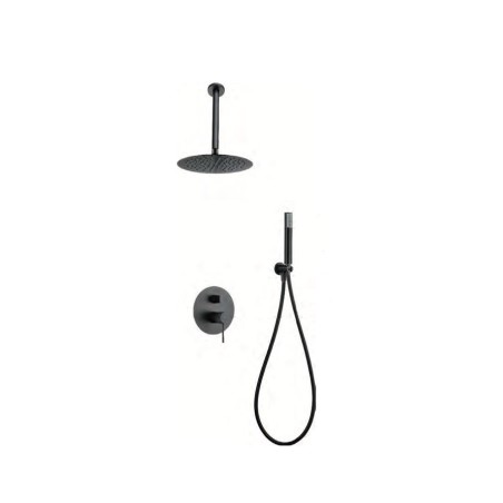 Kit monomando ducha empotrado 2-vías TOP Black Gun Metal - GPQ038/BGM - Imex
