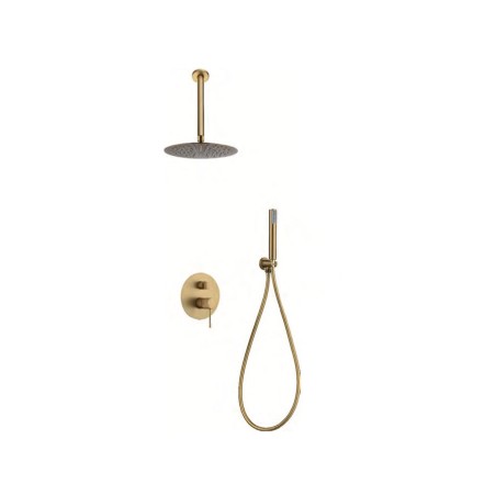 Kit monomando ducha empotrado 2-vías TOP oro cepillado - GPQ038/OC - Imex
