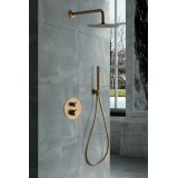 Kit termostático ducha empotrado 2-vías LINE oro cepillado - GTD038/OC 2