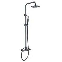 Conjunto monomando ducha MILOS STICK negro mate - BDYS045/NG