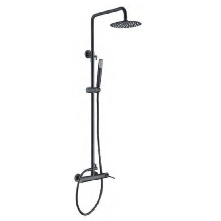 Conjunto monomando ducha MILOS STICK negro mate - BDYS045/NG