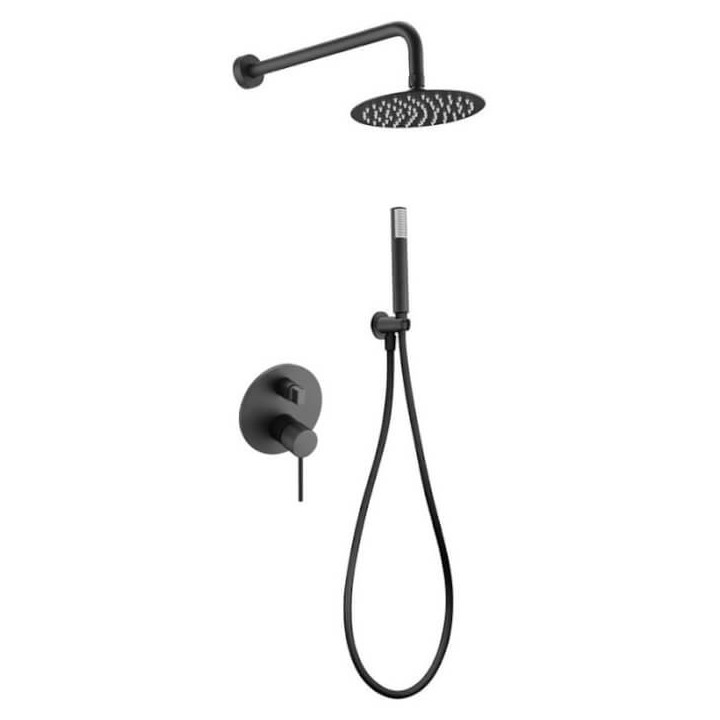 Kit monomando ducha empotrado 2-vías MILOS negro mate - GPMS045/NG 1
