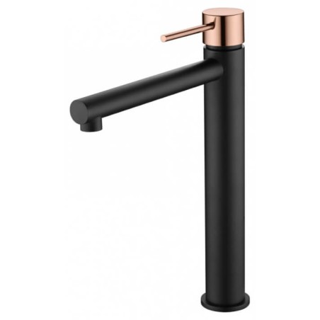 Monomando lavabo alto MILOS negro oro rosa - BDYS045-3NOR - Imex